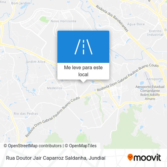 Rua Doutor Jair Caparroz Saldanha mapa