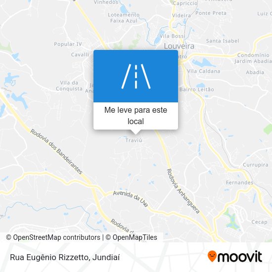 Rua Eugênio Rizzetto mapa