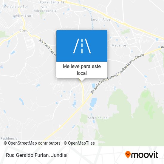 Rua Geraldo Furlan mapa