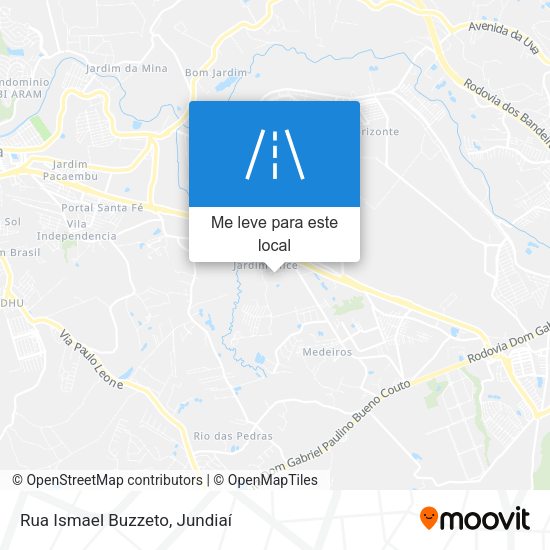Rua Ismael Buzzeto mapa