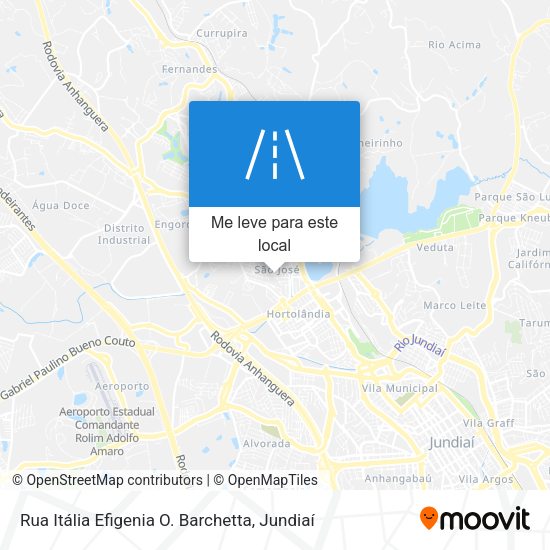 Rua Itália Efigenia O. Barchetta mapa