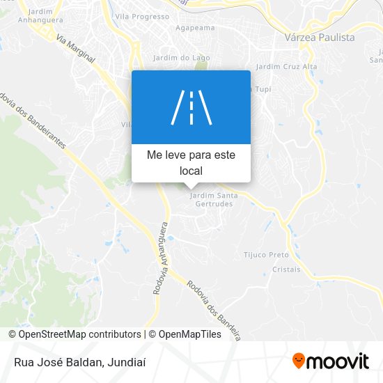 Rua José Baldan mapa
