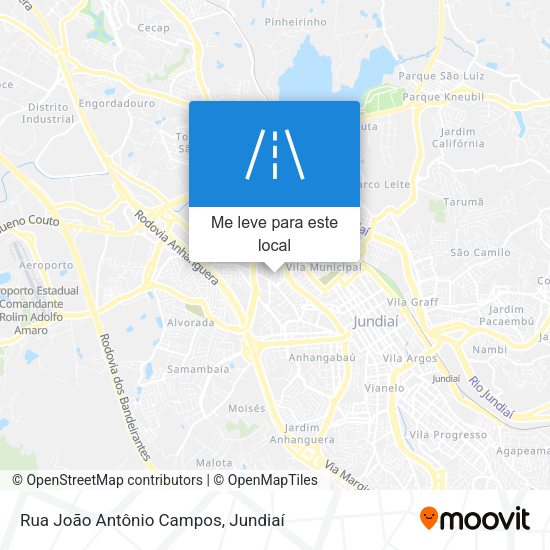 Rua João Antônio Campos mapa