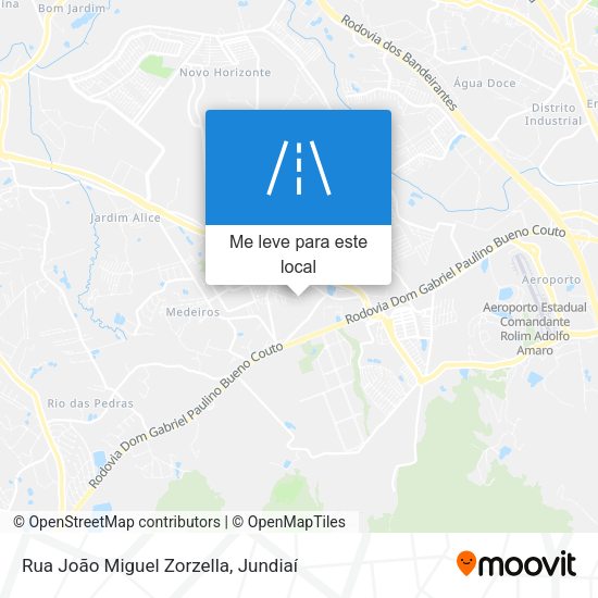 Rua João Miguel Zorzella mapa