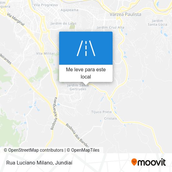 Rua Luciano Milano mapa