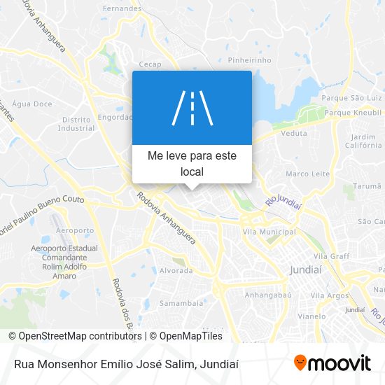 Rua Monsenhor Emílio José Salim mapa