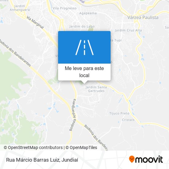 Rua Márcio Barras Luiz mapa