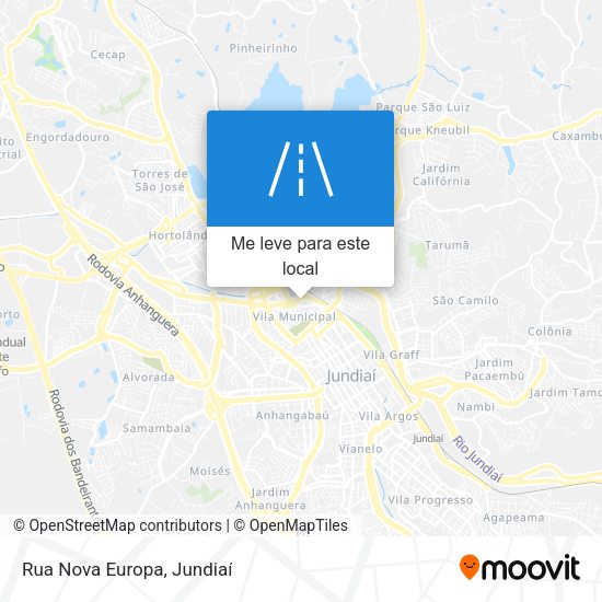 Rua Nova Europa mapa
