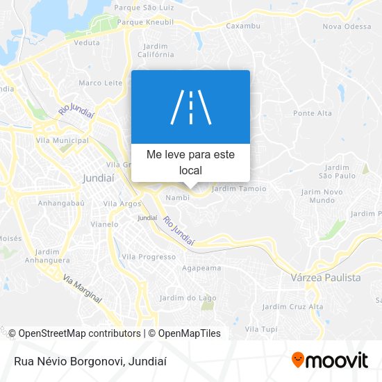Rua Névio Borgonovi mapa