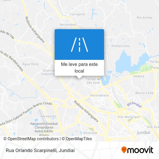 Rua Orlando Scarpinelli mapa