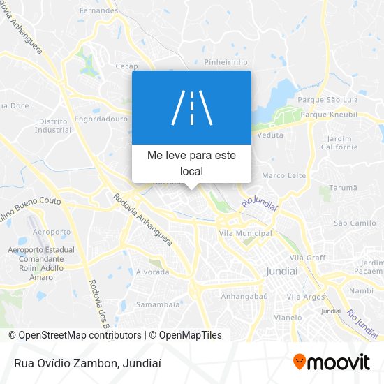 Rua Ovídio Zambon mapa
