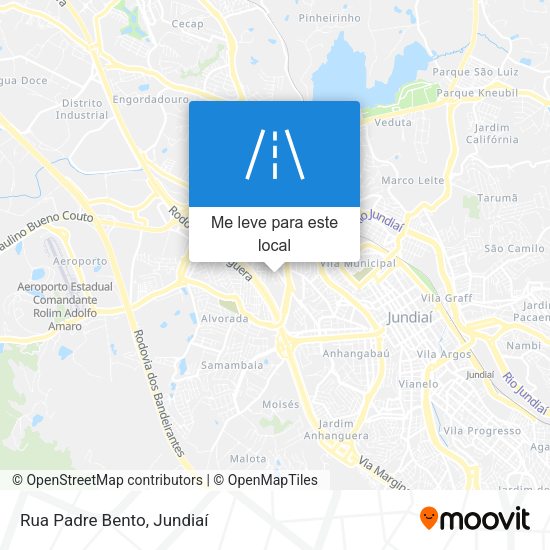 Rua Padre Bento mapa