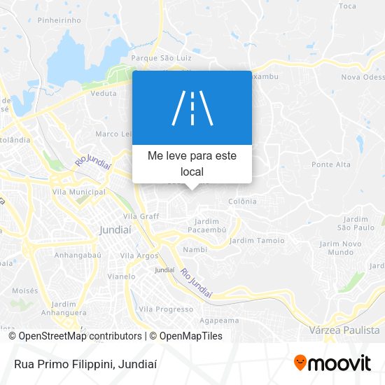 Rua Primo Filippini mapa