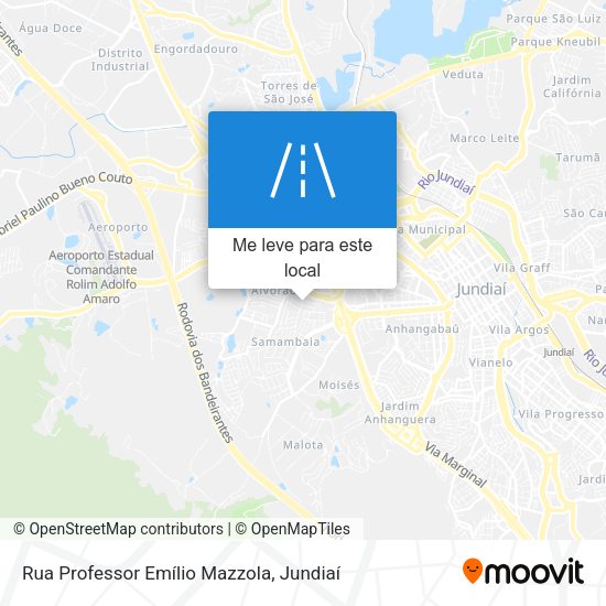 Rua Professor Emílio Mazzola mapa