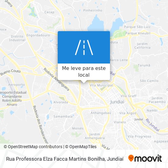 Rua Professora Elza Facca Martins Bonilha mapa