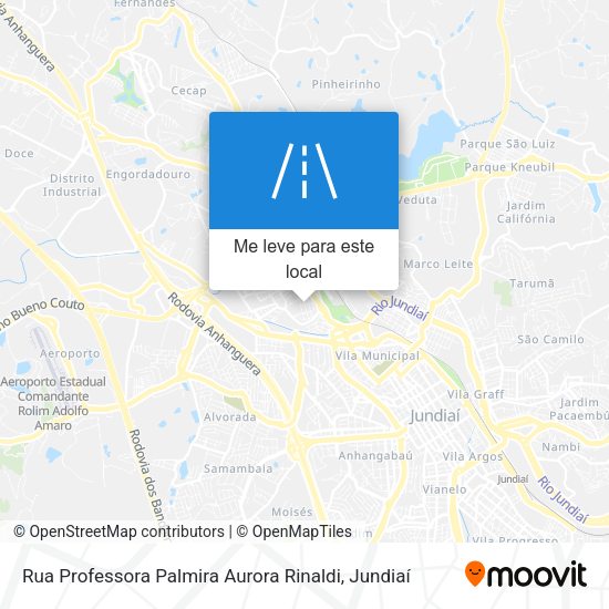 Rua Professora Palmira Aurora Rinaldi mapa