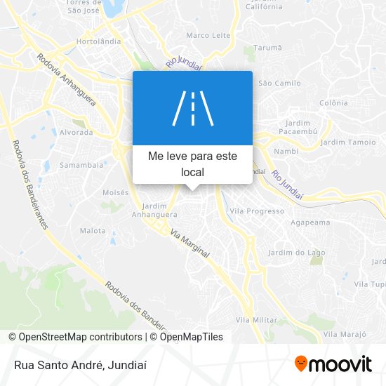 Rua Santo André mapa