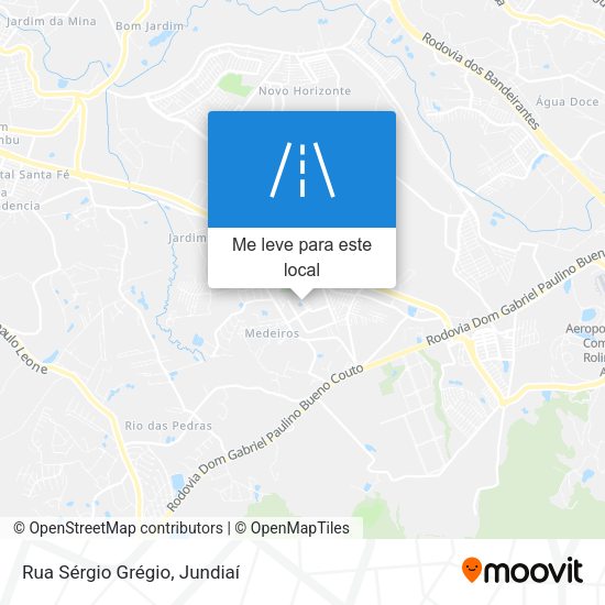 Rua Sérgio Grégio mapa