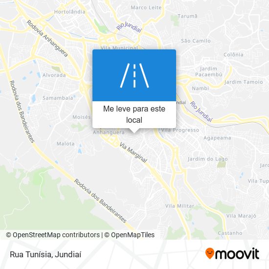 Rua Tunísia mapa