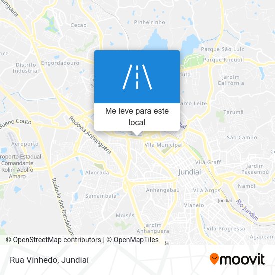Rua Vinhedo mapa