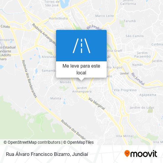 Rua Álvaro Francisco Bizarro mapa