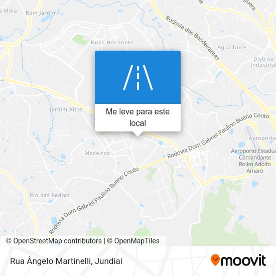 Rua Ângelo Martinelli mapa