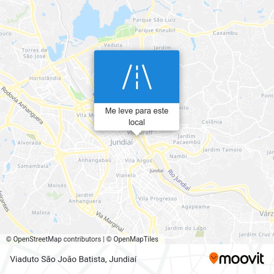 Viaduto São João Batista mapa