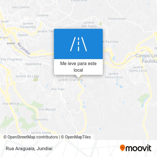 Rua Araguaia mapa