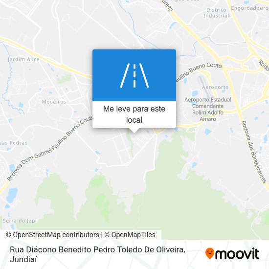 Rua Diácono Benedito Pedro Toledo De Oliveira mapa