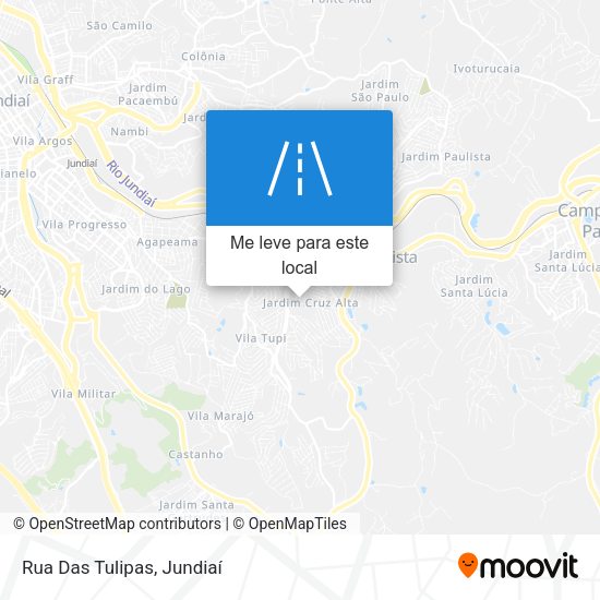 Rua Das Tulipas mapa