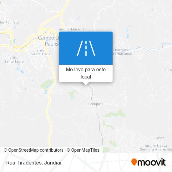 Rua Tiradentes mapa