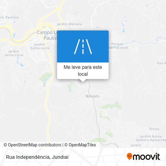 Rua Independência mapa