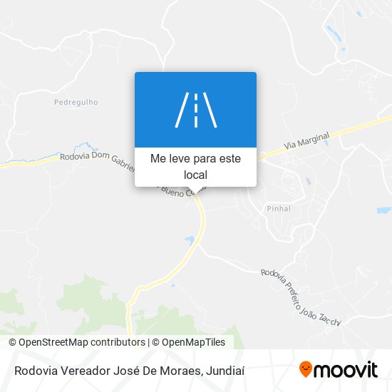 Rodovia Vereador José De Moraes mapa