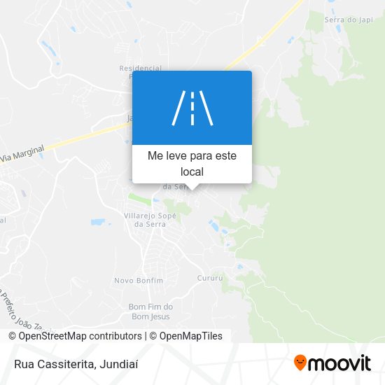 Rua Cassiterita mapa