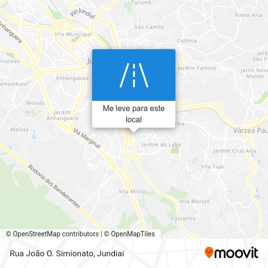Rua João O. Simionato mapa