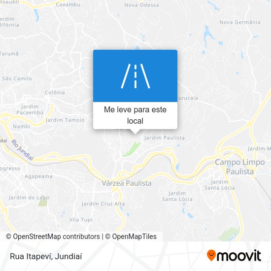 Rua Itapeví mapa