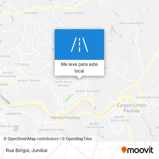 Rua Birigui mapa