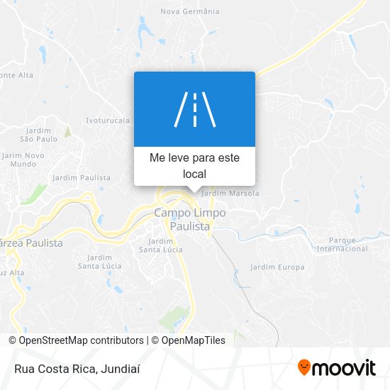 Rua Costa Rica mapa