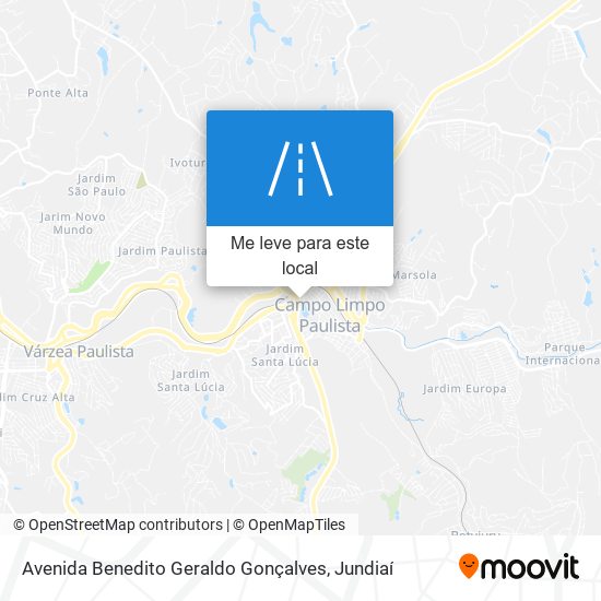 Avenida Benedito Geraldo Gonçalves mapa