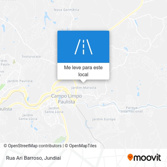 Rua Ari Barroso mapa