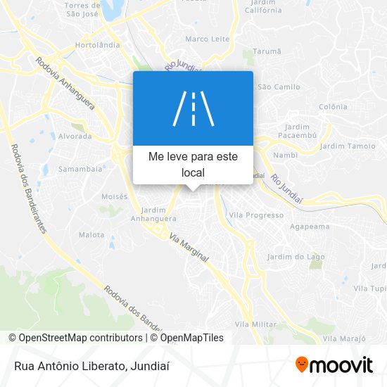 Rua Antônio Liberato mapa