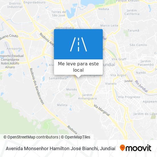 Avenida Monsenhor Hamilton José Bianchi mapa