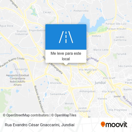 Rua Evandro César Gnaccarini mapa