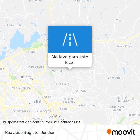 Rua José Begiato mapa