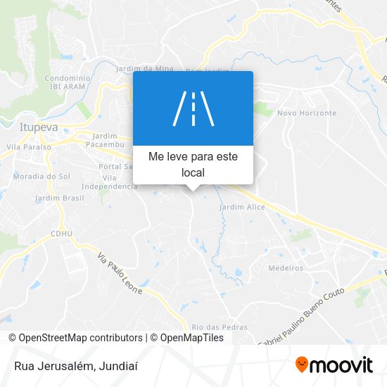 Rua Jerusalém mapa