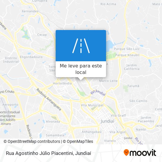 Rua Agostinho Júlio Piacentini mapa