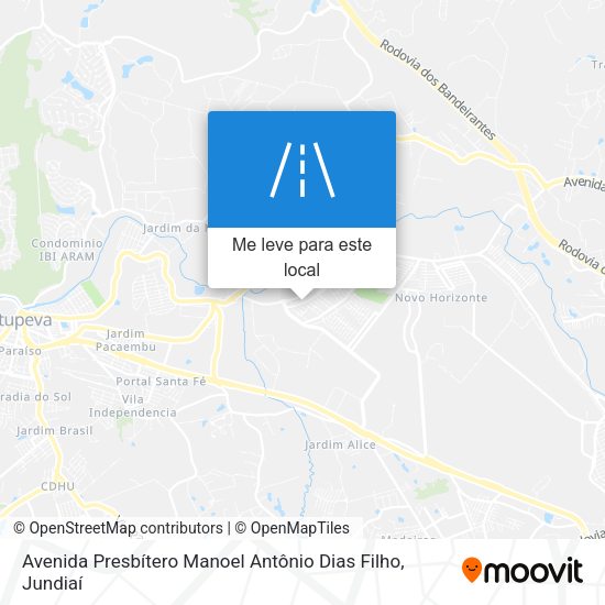 Avenida Presbítero Manoel Antônio Dias Filho mapa