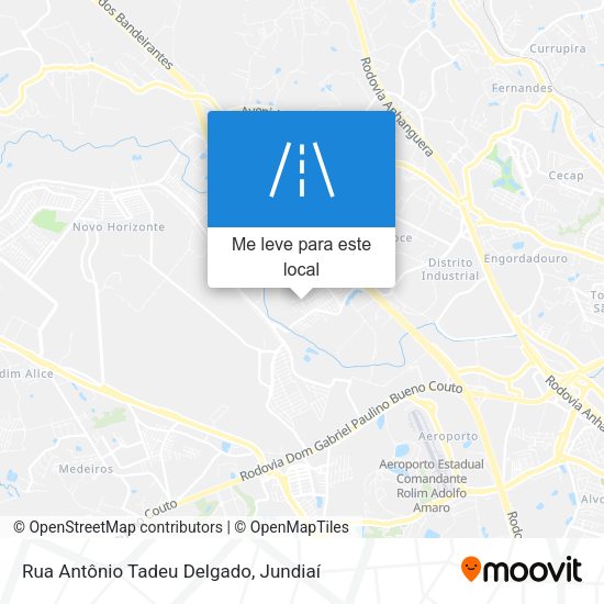 Rua Antônio Tadeu Delgado mapa