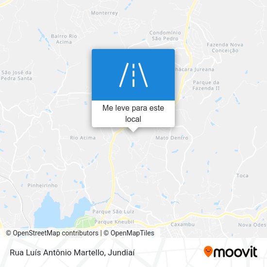 Rua Luís Antônio Martello mapa