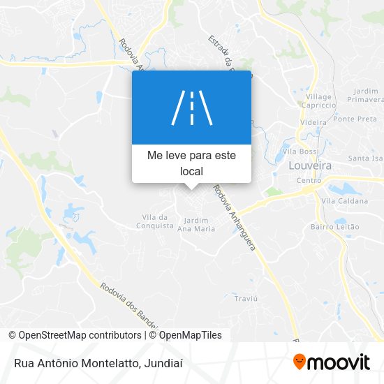 Rua Antônio Montelatto mapa